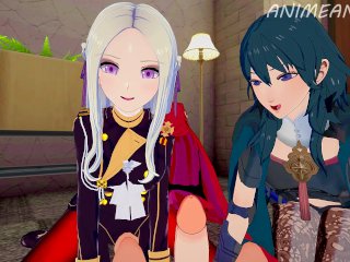 Edelgard And Female Byleth Gets Fucked In A Threesome Until Creampie - Anime Hentai 3D Uncensored