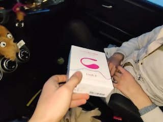 First Time Use Lush 3 On Walk, Remote Control On Public, Orgasm With Two Toys - Rose Blue01