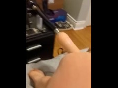 Daddy's fucking machine gives me multiple orgasms