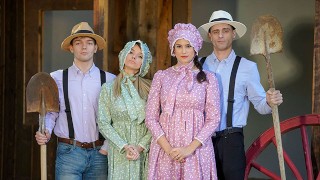 Pristine Edge And Penny Barber Swap And Bang Hard Their Amish Step Sons Momswap