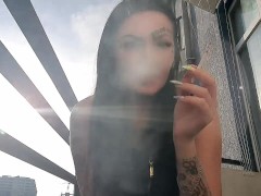 Smoking fetish from Dominatrix Nika. Smell that cigarette smoke