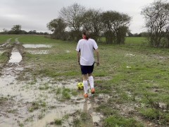 Muddy Football Practise and Strip Tease