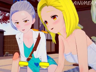 The Seven Deadly Sins Elaine And Jericho Threesome Anime Hentai 3D Uncensored
