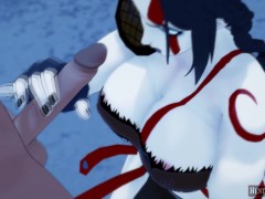 Kratos (Female) Tries a Very hot Cock in the Middle of the Cold Ragnarok - Hentai Hot Animations