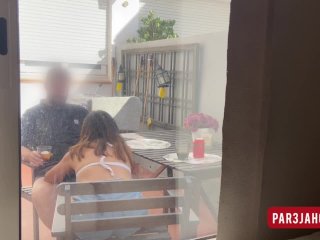 DICK FLASH - Horny MILF Cheats_on Her Naive Husband with Neighbor Right After BlowingHim MMF