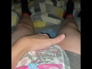 Wetting My Pull Up Then Rubbing It Until I Cum