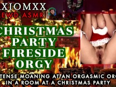 (LEWD ASMR) Christmas Party Fireside Orgy - Euphoric Moans & Deep Orgasms