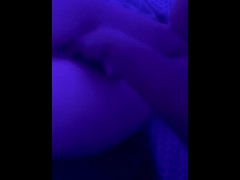 Petite latina can barely take fingers