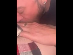 Shooting cum on his face