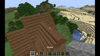 Simple Minecraft Tutorial On How To Build A Big Log House