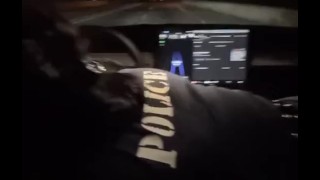 Officer can’t get enough of this dick in brand new Tesla
