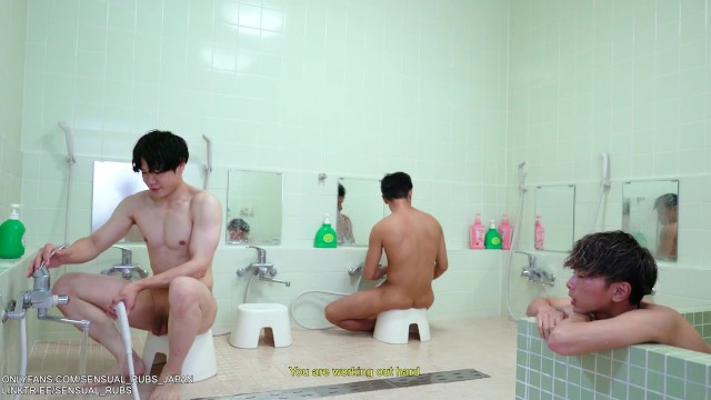 Friends Hard Cocks at the Sento Bath - Pornhub.com