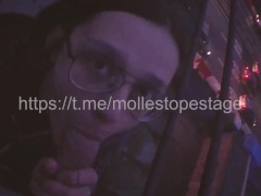 Very public outdoor blowjob on the streets! GOT CAUGHT