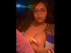 Ebony oils huge tits in car onlyfans : prettyassravia