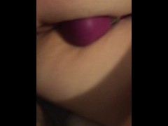 Analz loves toys or her clit with a dick in her ass