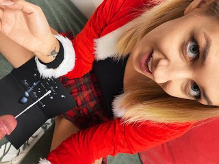 Doubling The Cum By Ruining Orgasm For Christmas With No Touch Cumshot For Miss Santa In Pantyhose
