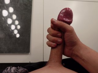 Hot Man Masturbating Big Dick in Front_of Mirror Until Huge Cum Load Ejaculation - 4KVideo