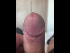 Touching my cock and balls close-up