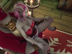 Sexy Demon Girl Rides Orc Santa's Dick | Warcraft Parody