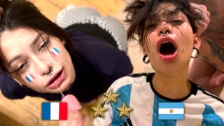 Argentina Campeón del Mundo, Hincha se folla a Francesa Después de la FINAL - Meg Vicious