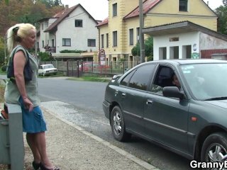 Guy Picks Up And Doggy-Fucks 60 Years Old Blonde