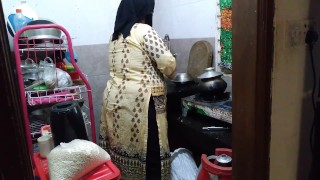 Mom Indian 55-Year-Old Hot Mother-In-Law Fucked In Kitchen By Son-In-Law Cum In The Big Ass