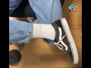 Shoes White Socks, Blue Jeans