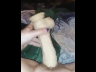 Girl Fucks Herself With Big Dildo