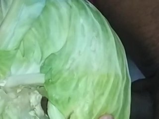 Playing With Cabbage With_My Horny Big Black Cock And Balls For Dirty DesirePart-1