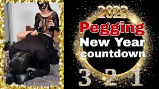 New Year's Eve Femdom Pegging Strapon Strap On Huge Dildo Mistress FLR Rough Extreme Male Slave