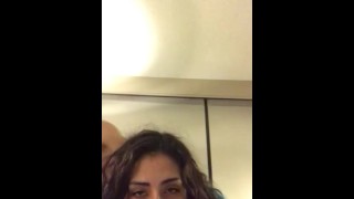 Lebanese girl sucks and fucks mixed cock