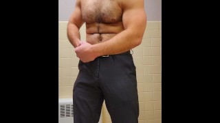MUSCLE BEAR STRIPS AND STARTS FLEXING