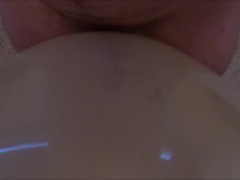 fucking clear balloon and cum in it