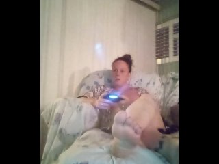 Relaxing And Playing Video Games In My Bra And Panties