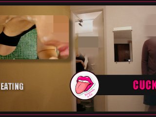 Wife Comes Out Of The Bathroom With Her Mouth All Dirty With Sperm