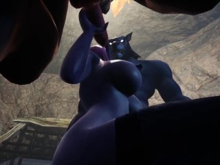Draenei Has a Threesome with Werewolves Warcraft Porn_Parody