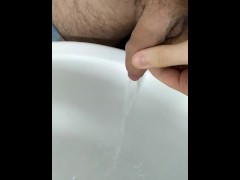 Pissing in sink