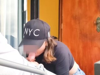 MILF Gives Blowjob on Apartment_Balcony.