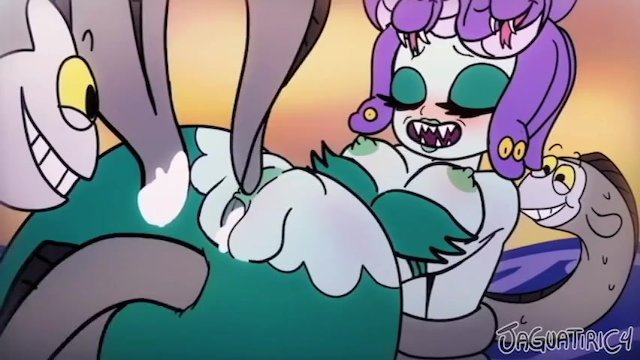 Cuphead Cala Maria Jefe Monstruo Sirena Follada