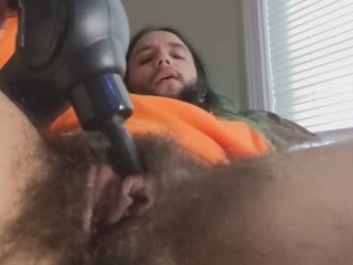 Your Trans Boyfriend Pounds His Clit For Over Three Minutes