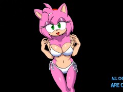 Amy le coquetea a Sonic DESNUDA