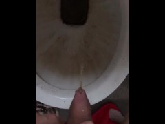Peeing in Dirty Toilet