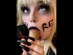 Goth Whore gets a Face Full of Cum (Preview)