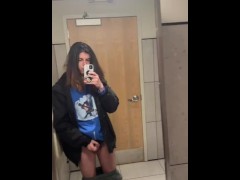 touching myself in a beautiful public bathroom
