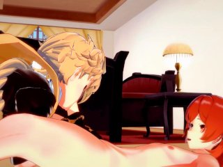 Genshin Impact Yaoi - Aether X Diluc Sex Part 2