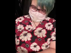 Nurse plays with cum