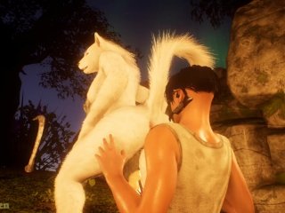 Poacher Found A White She-Wolf, Instead Of Hunting He Decided To Fuck Her Wild Life