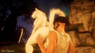 Yiff Instead Of Hunting Poacher Found A White She-Wolf And Decided To Fuck Her Wild Life
