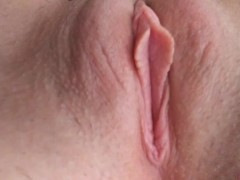 Extreme Close-Up Of Shaved Pussy + Wet Pussy Sounds