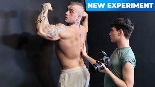 Hunk Tattooed Model Davin Strong Drills Photographer's Ass And Makes Him Cum On His Dick - SayUncle